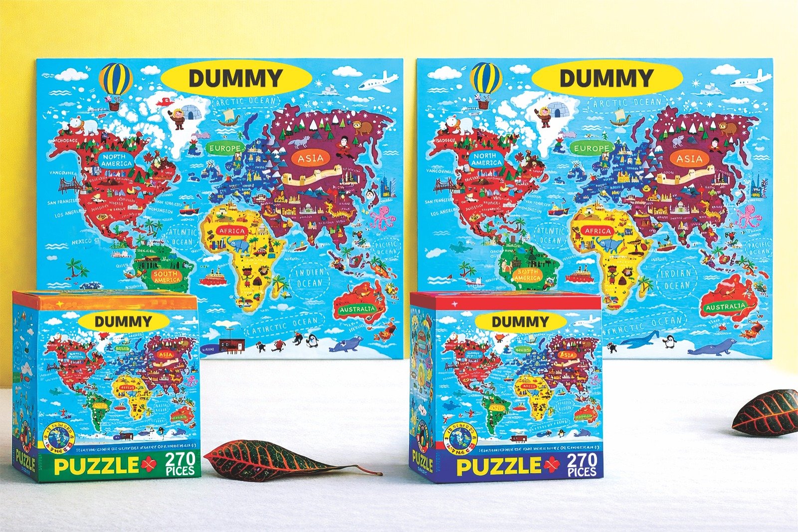 Educational wooden & board puzzles